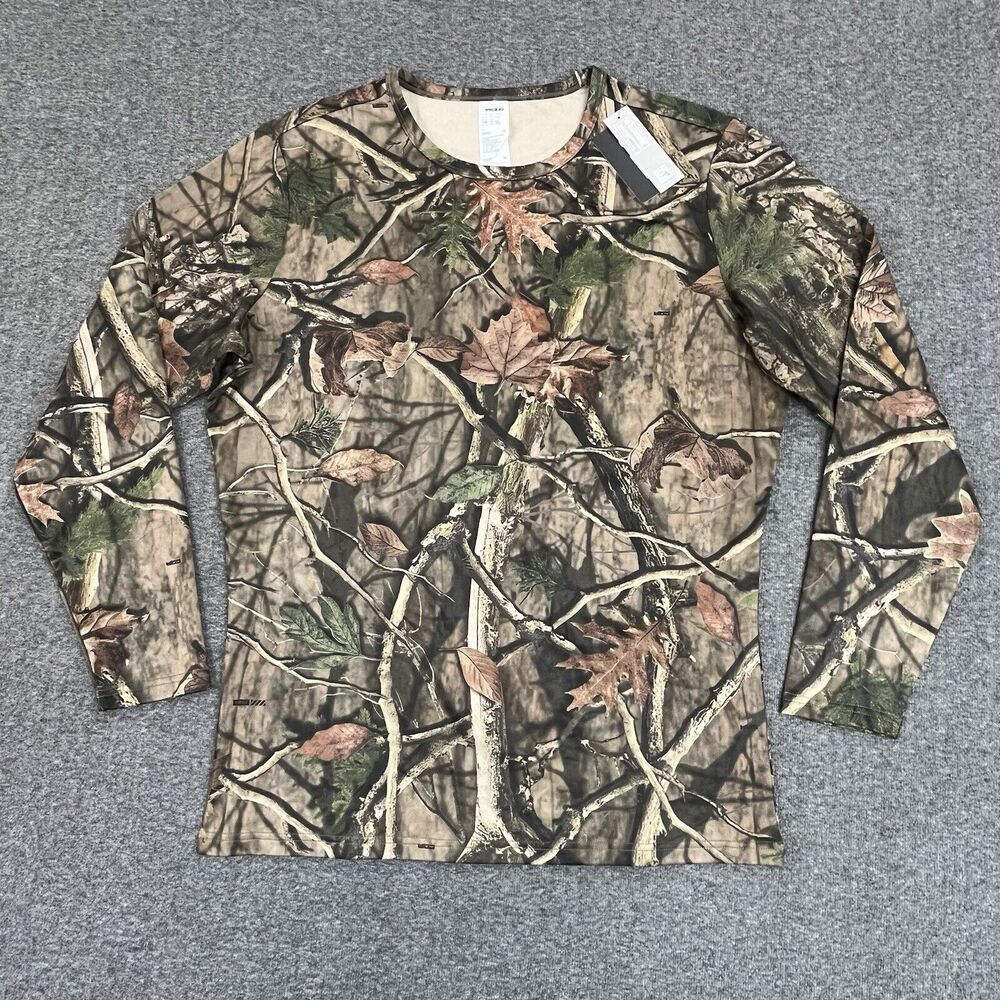 TSLA Thermal Shirt Mens 2XL Camouflage Base Layer Insulated Fleece